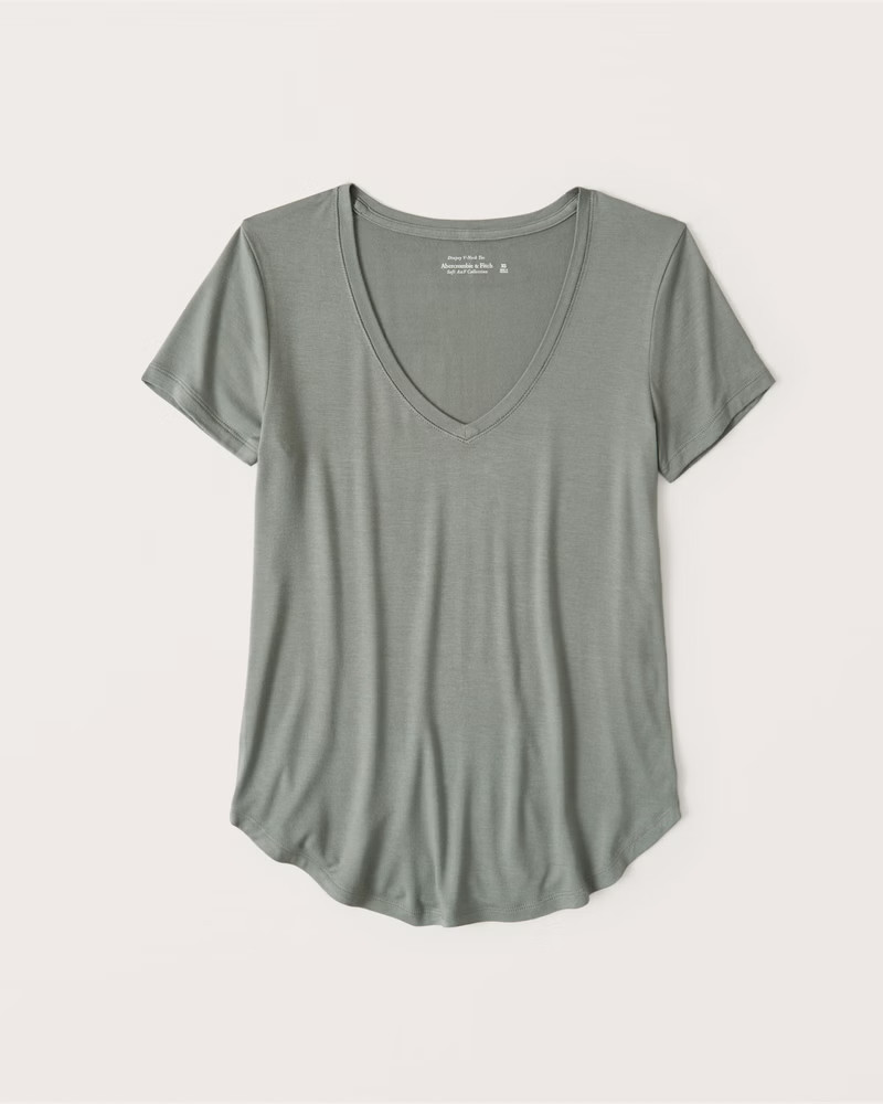Drapey V-Neck Tee | Abercrombie & Fitch (US)