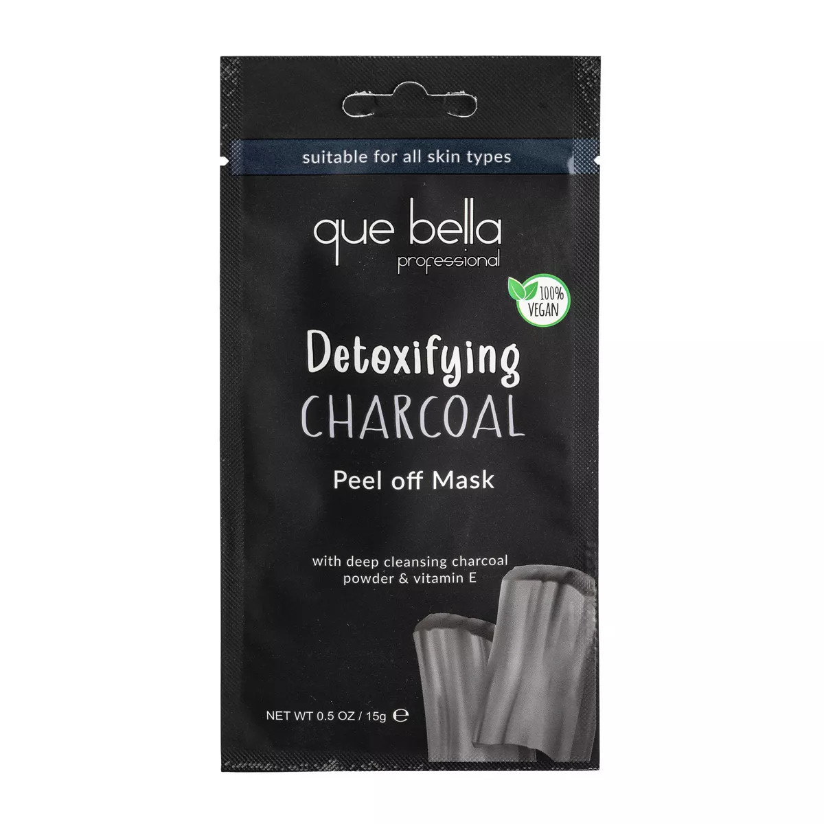 Que Bella Detoxifying Charcoal Peel off Mask - 0.5oz | Target