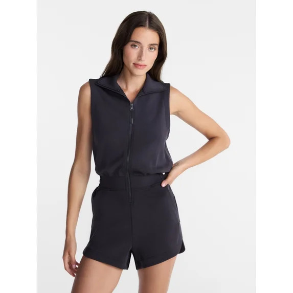 Avia Women's Scubaknit Romper, Sizes XS-4X | Walmart (US)