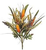 Admired By Nature Artificial Flowers Faux Cattail Wheat Fall Mix Bush Arrangement, 3. Gold | Amazon (US)