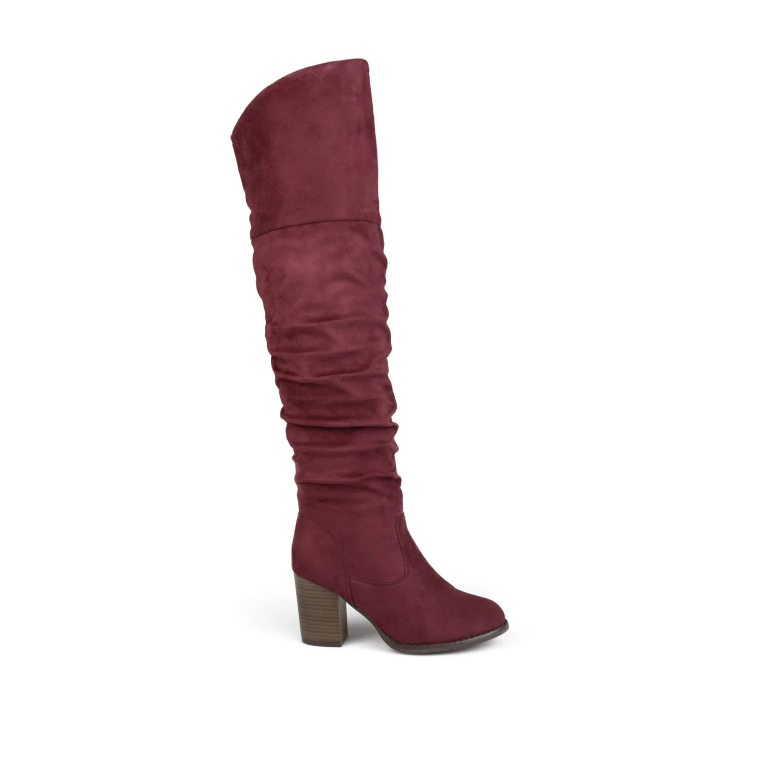 KAISON THIGH HIGH BOOTS IN FAUX SUEDE | Journee Collection