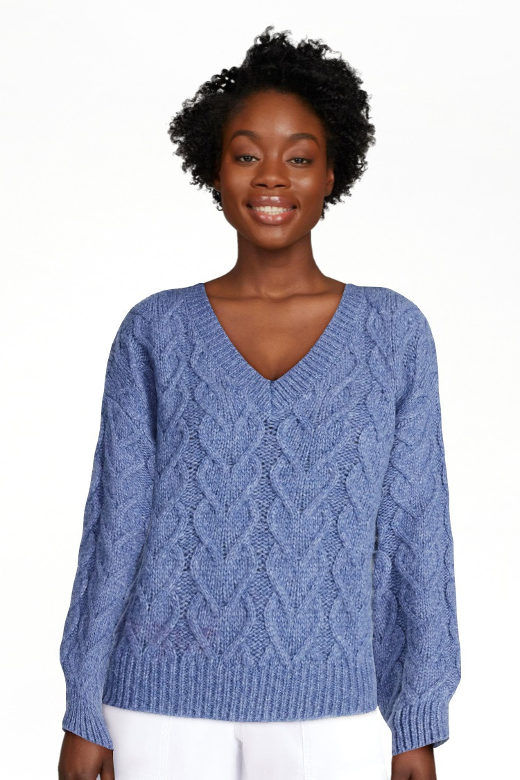 No Boundaries V-Neck Pullover Sweater, Midweight, Women's XXS-XXL | Walmart (US)