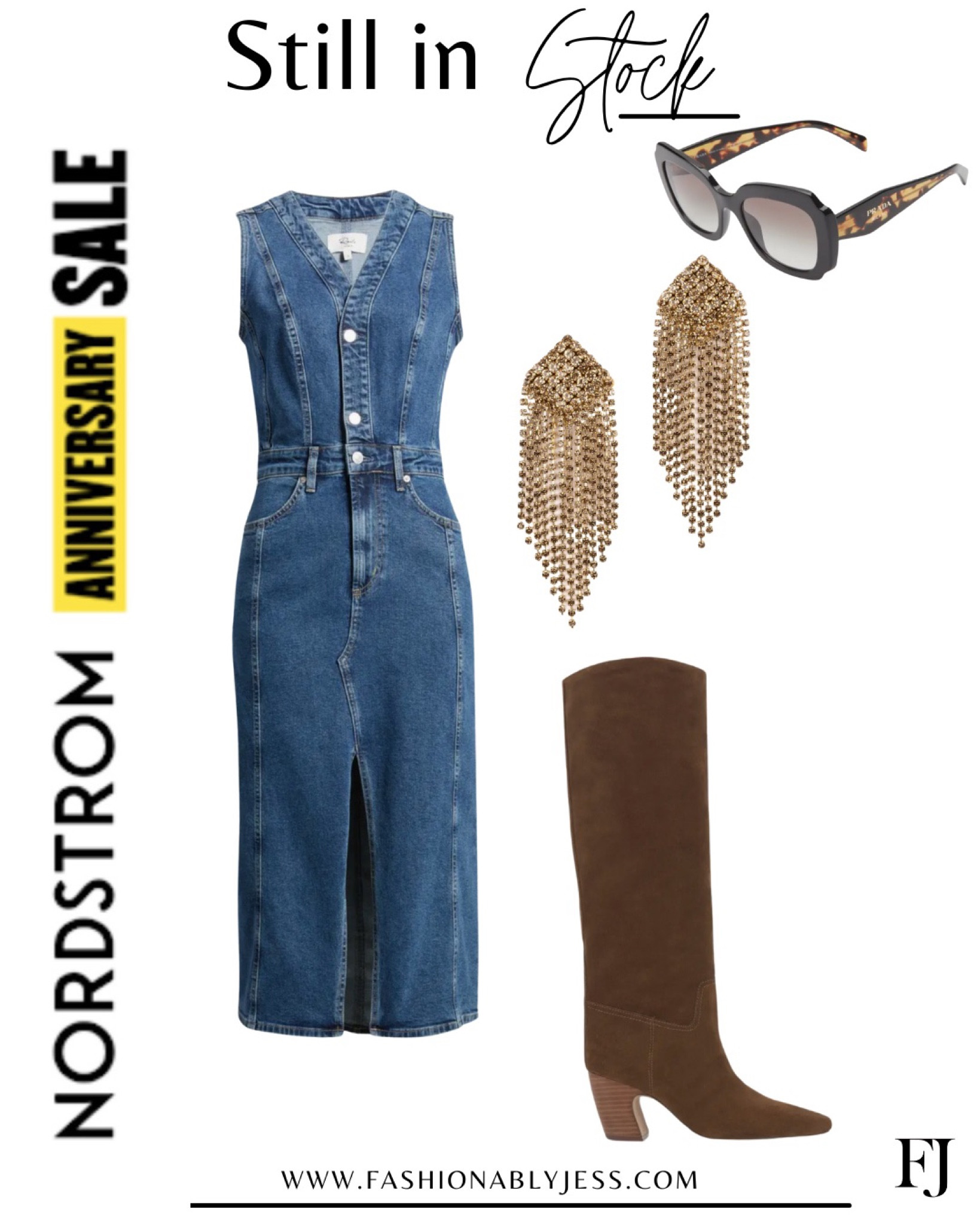 Cute denim dress I’m loving! Still in stock Country concert outfit ! 

Nordstrom anniversary sale happening now❗️

#LTKxNSale #LTKSaleAlert #LTKOver40