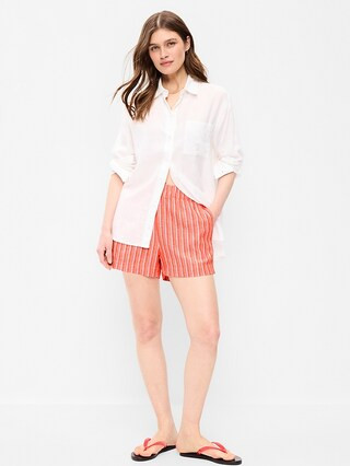 High-Waisted Linen-Blend Shorts -- 3.5-inch inseam | Old Navy (US)