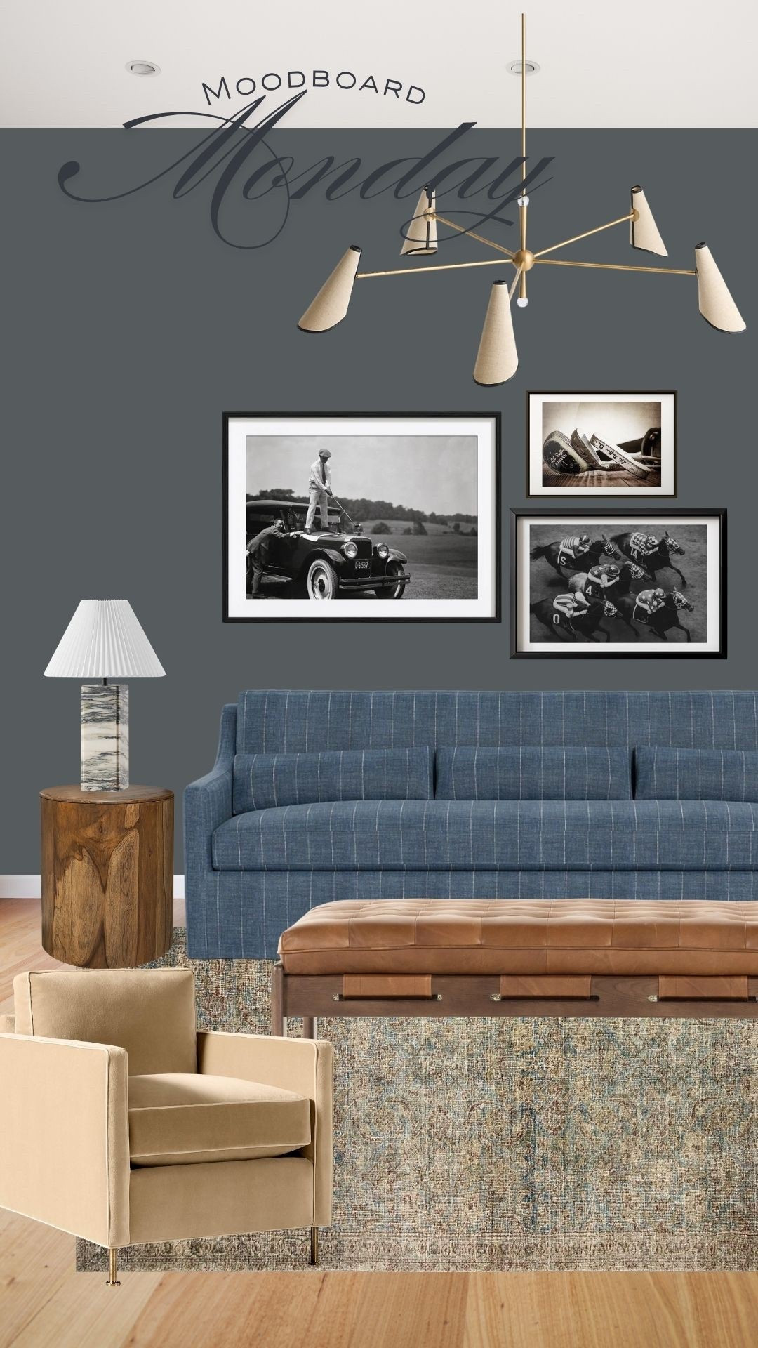 Moody masculine den or theater room with a navy blue color drench!

#LTKHome