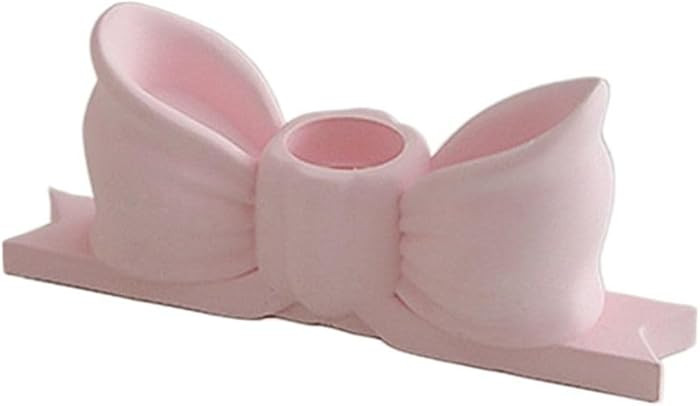 Generic Gypsum Candlestick Holder Stylish Party Bow Shaped Bow Candle Holder Gift Simple Mini Can... | Amazon (US)