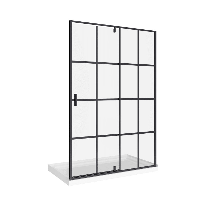 A and E Bath and Shower Taylor-60 75" High x 60" Wide x 32" Deep Hinged Framed S Black Showers Showe | Build.com, Inc.