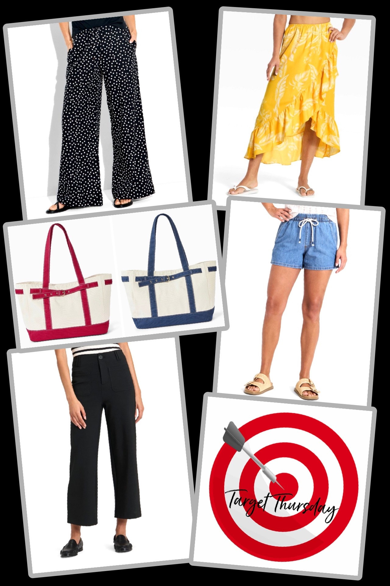 Time for Target Thursday, a round up of fantastic New Arrivals worth checking out! 🎯 This week features some of my favorite new bottom options - every now and then, I like to revamp my collection of pants, shorts & skirts, and I’ve been loving the options included this week! 

🎯 Wild Fable Women’s Baggy Leg Pull-On Pants - I grabbed these new pants earlier this year in a brown stripe version, and I’ve loved them so much that I had to also grab this adorable polka dot version that just launched! These are THE best pants for warmer weather - or really anytime wear - but they’re super loose and flowy, which will be great for hot days. They are slightly longer, so I would recommend these for average height to taller ladies. (I’m between 5’5” & 5’6”, and I find the length to be more ideal for those my height or taller.)

🎯Universal Thread Canvas Large Belted Tote Bag - the timeless canvas tote has been reinvigorated this year - and this is Target’s version that has been immensely popular since launching! A few colors available in this bag that can fit a huge amount of items. Perfect for everyday use as a purse or makes a great catch all tote. On sale right now also! 

🎯 A New Day Women’s High-Rise Crop Pants - these are the cutest crops that are excellent for work or casual wear. They have the classic look of the popular sailor style, with a tailored feel. Super flattering silhouette available at an affordable price! 

🎯 A New Day Women’s Beachy Keen Maxi Skirt - can’t say enough about how beautiful this skirt is in person! The ruffle detailing is just darling on this ultra comfy skirt that also happens to be on sale right now. Two color options available.

🎯 Universal Thread Women’s Mid-Rise Linen Blend Denim Shorts - meet the comfiest denim shorts! They’re actually a blend of denim and linen, so an incredibly lightweight fabric that is great for the warmer weather. Love the elastic waist that almost makes them feel like a lounge short. Only $20 right now. 🙌🏻

#target #targetthursday #targetfinds #targetstyle

https://liketk.it/6aFDR

#LTKActive #LTKootd #LTKSeasonal