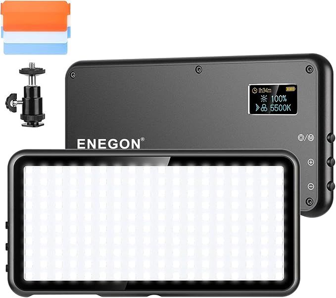 ENEGON 4000mAh Rechargeable Mountable Bicolor LED Video Light with Mini Panel for Professional DS... | Amazon (US)