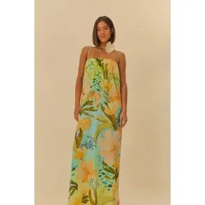 Vestido Longo Reto Estampado Maralina | Farm Rio (BR)