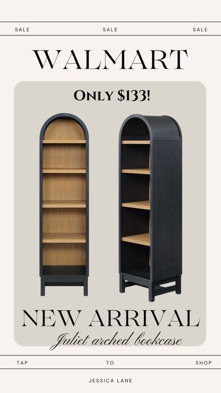 Walmart Better Homes and Gardens new release, Juliet narrow arched bookcase, only $133. Walmart home, Walmart furniture, Better Homes and Gardens Furniture, new arrival, Juliet arched narrow bookcase, Juliet bookcase

#LTKHome #LTKStyleTip