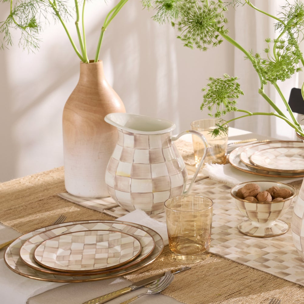 Mocha Check Pitcher | MacKenzie-Childs