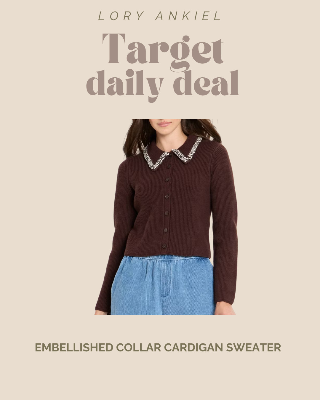 Target Daily Deal! - Embellished Collar Cardigan Sweater  

 #LTKHoliday #LTKSaleAlert #LTKWorkwear