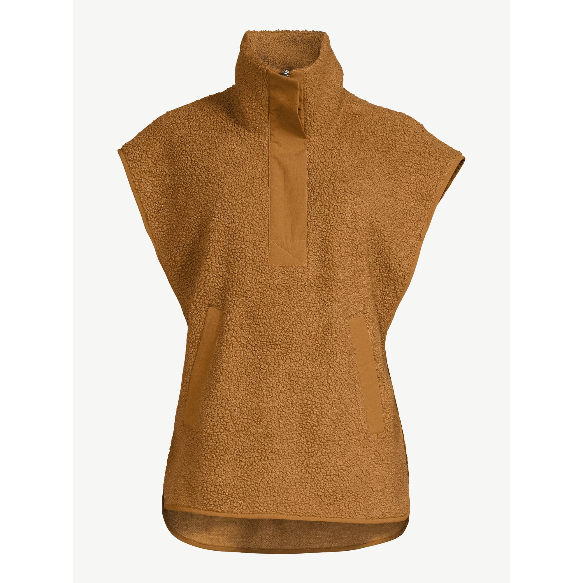 Free Assembly Women's Teddy Fleece Popover Vest, Sizes XS-XXL | Walmart (US)