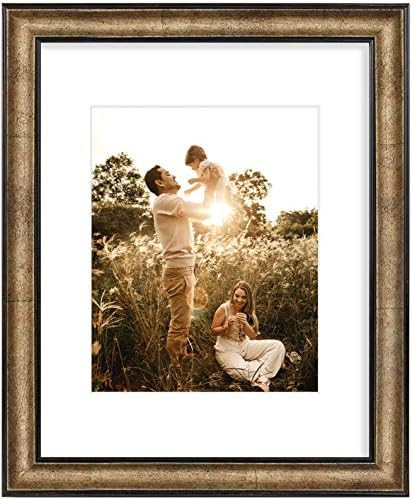 Golden State Art, Photo Frame, Dark Brown & Bronze Color Frame, with White Color Mat for Pictures an | Amazon (US)