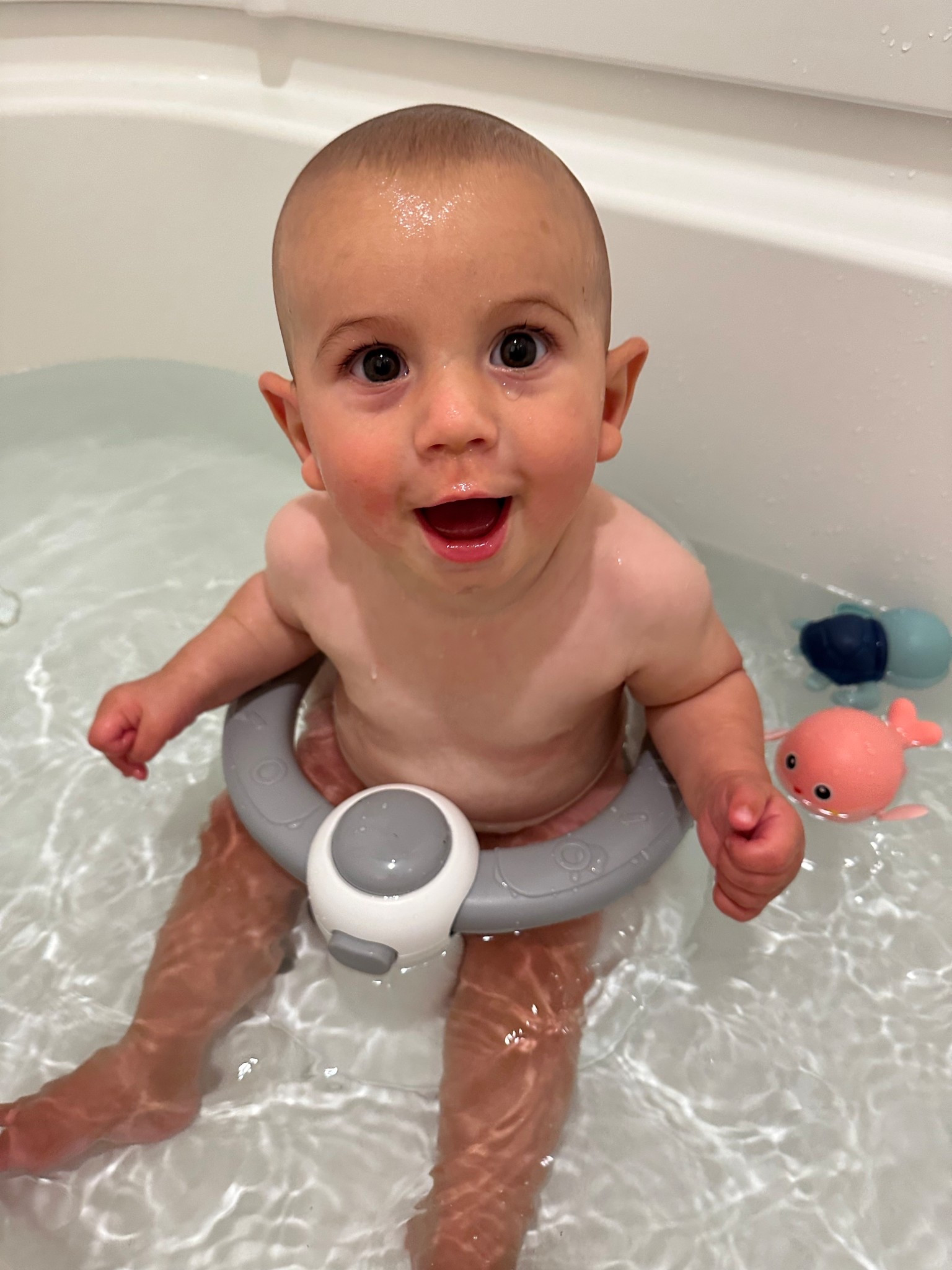 This boy is trying to swim 🤣 upgraded
To this tubby chair to keep him contained! 
