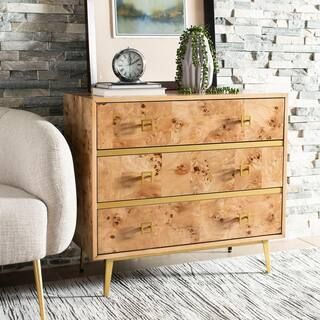 Safavieh Katia 3-Drawer Natural/Gold Chest-CHS6413A - The Home Depot | The Home Depot