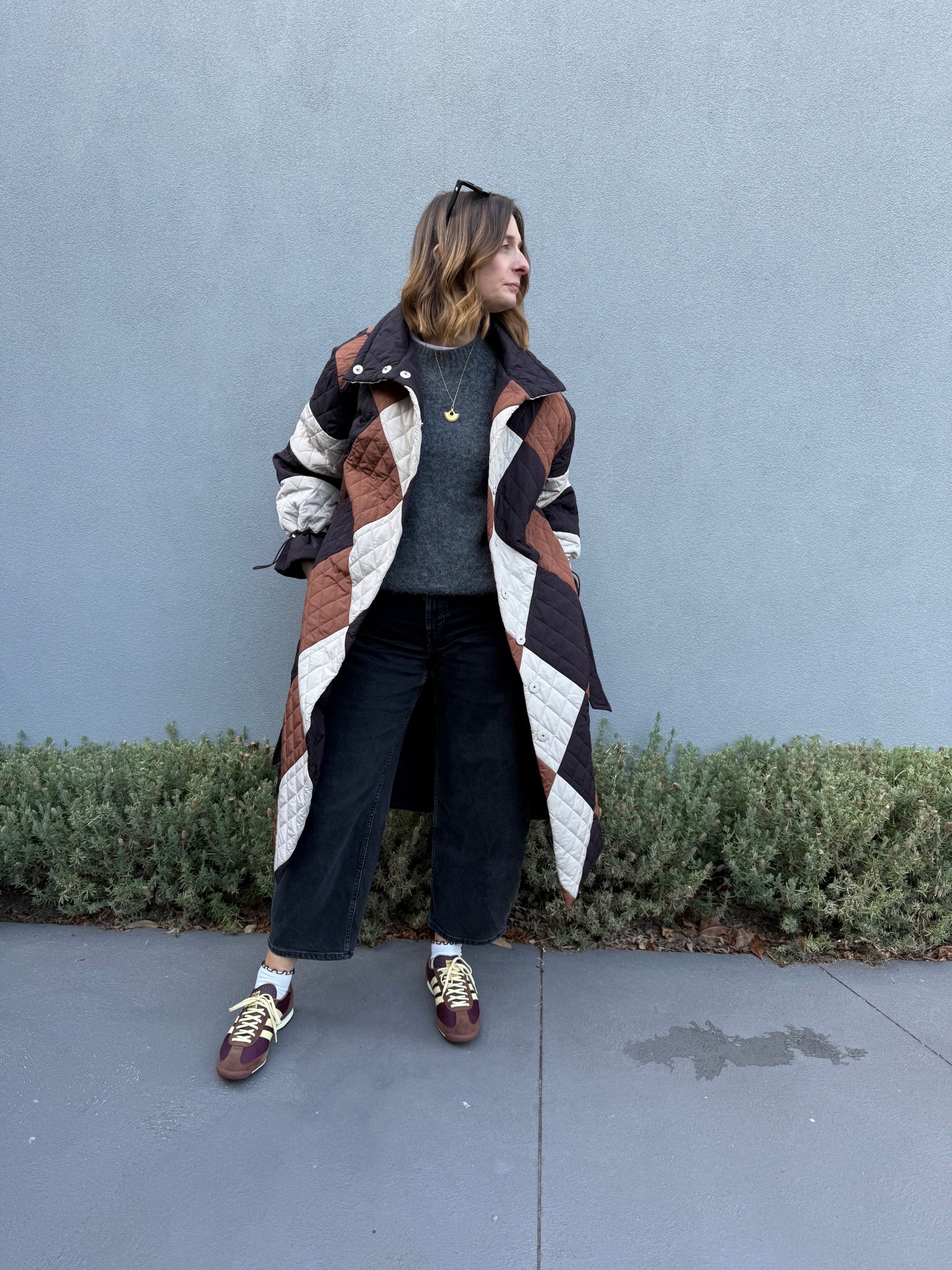 Coat- Stella Nova.. bought preloved 
Sweater - Everlane. Wearing my usual size small
Jeans - Everlane. Wearing my usual size 26 (Inseam 27)
Tee - Uniqlo. Sizes up to a medium 
Adidas - sized up 1/2 size 

#LTKaustralia #LTKnewzealand #LTKautumn