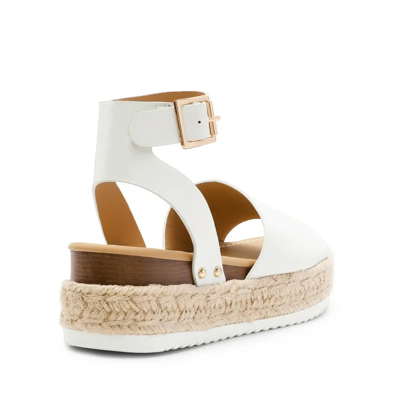 Women's Comfort Elastic Ankle Strap Shoes Espadrilles Wedge Sandals&nbsp; - Walmart.com | Walmart (US)