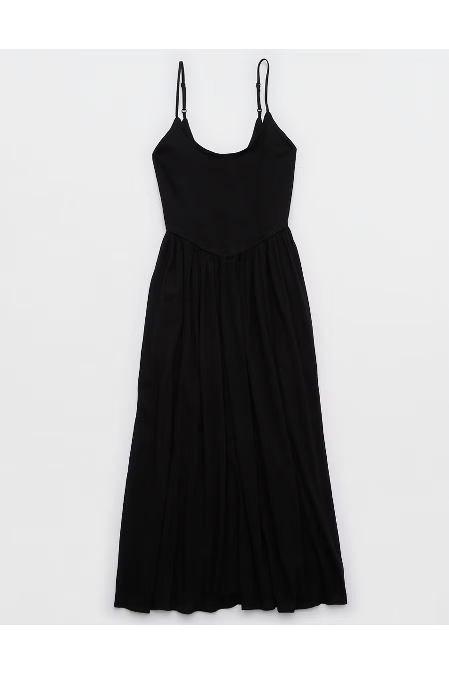 Aerie At The Barre Midi Dress Women's True Black S | Aerie