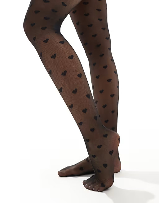 New Look - Collants à cœurs - Noir | ASOS (Global)