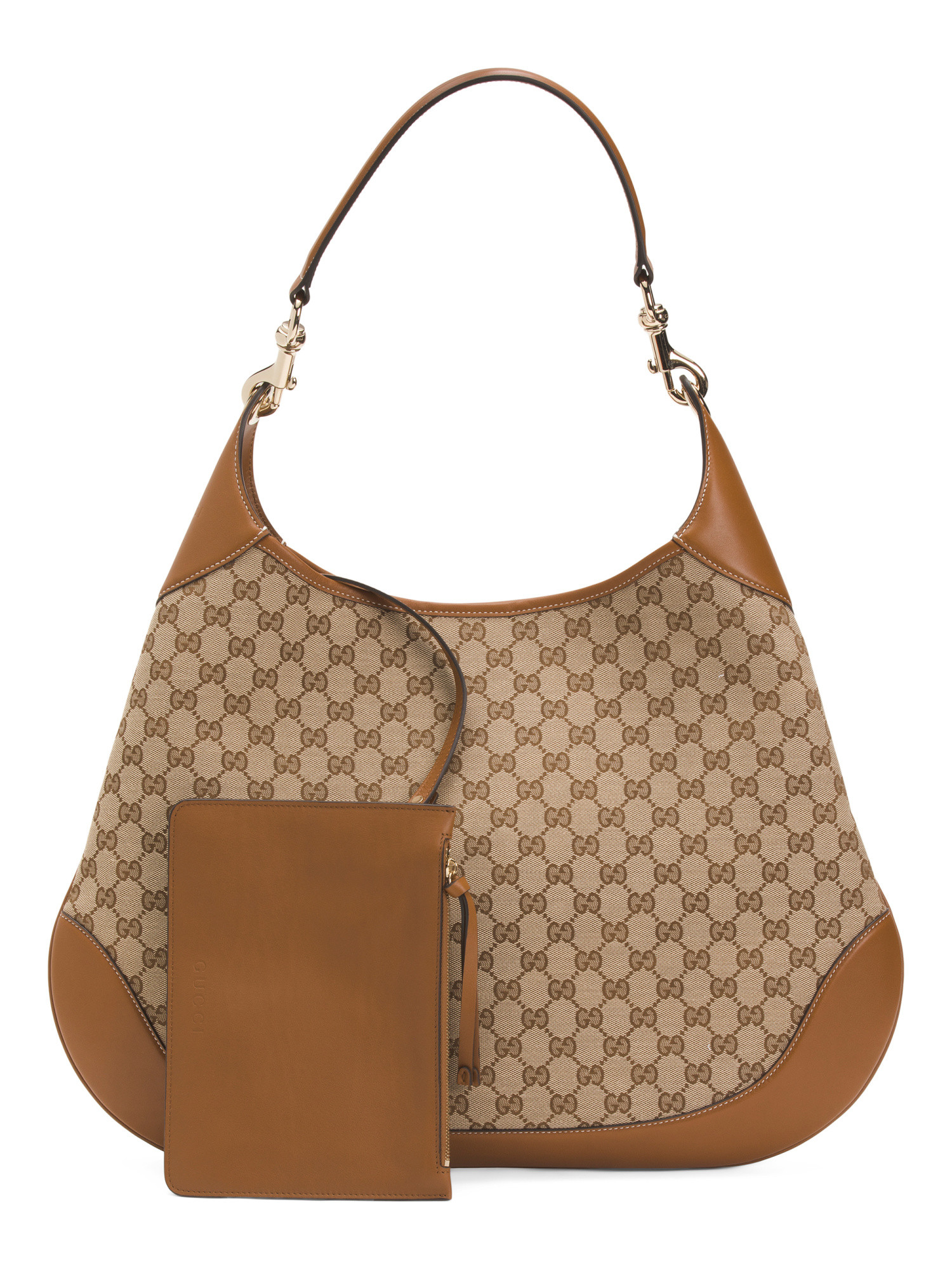 Made In Italy Supreme Canvas And Leather Gg Shoulder Bag With Pouch | TJ Maxx
