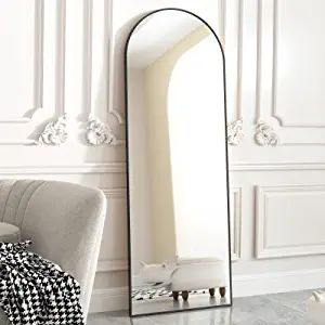65"x22" Arched Full Length Mirror Free Standing Leaning Mirror Hanging Mounted Mirror Aluminum Fr... | Amazon (US)