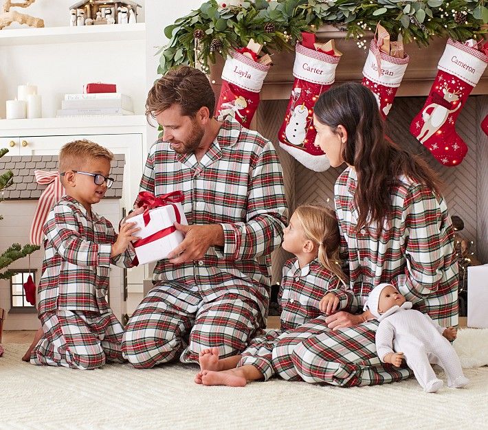 Stewart Plaid Flannel Family Pajama Collection | Pottery Barn Kids
