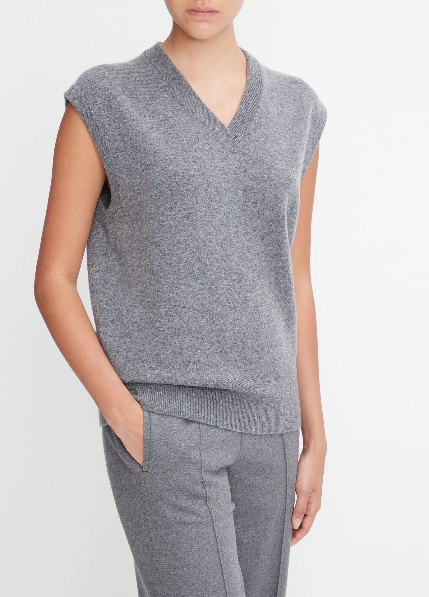 Wool-Blend V-Neck Sweater Vest | Vince LLC