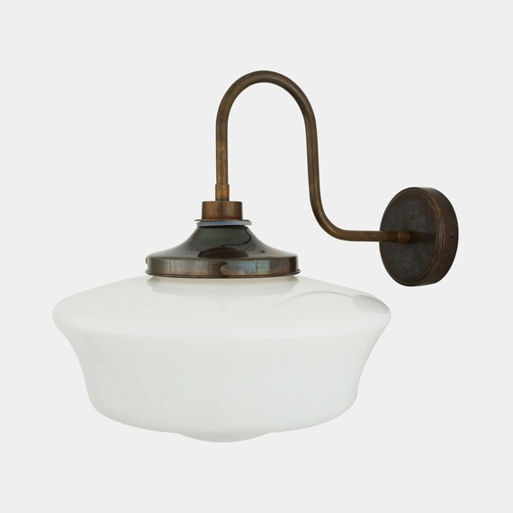 Anath Schoolhouse Swan Neck Bathroom Wall Light IP44 | Etsy | Etsy (US)