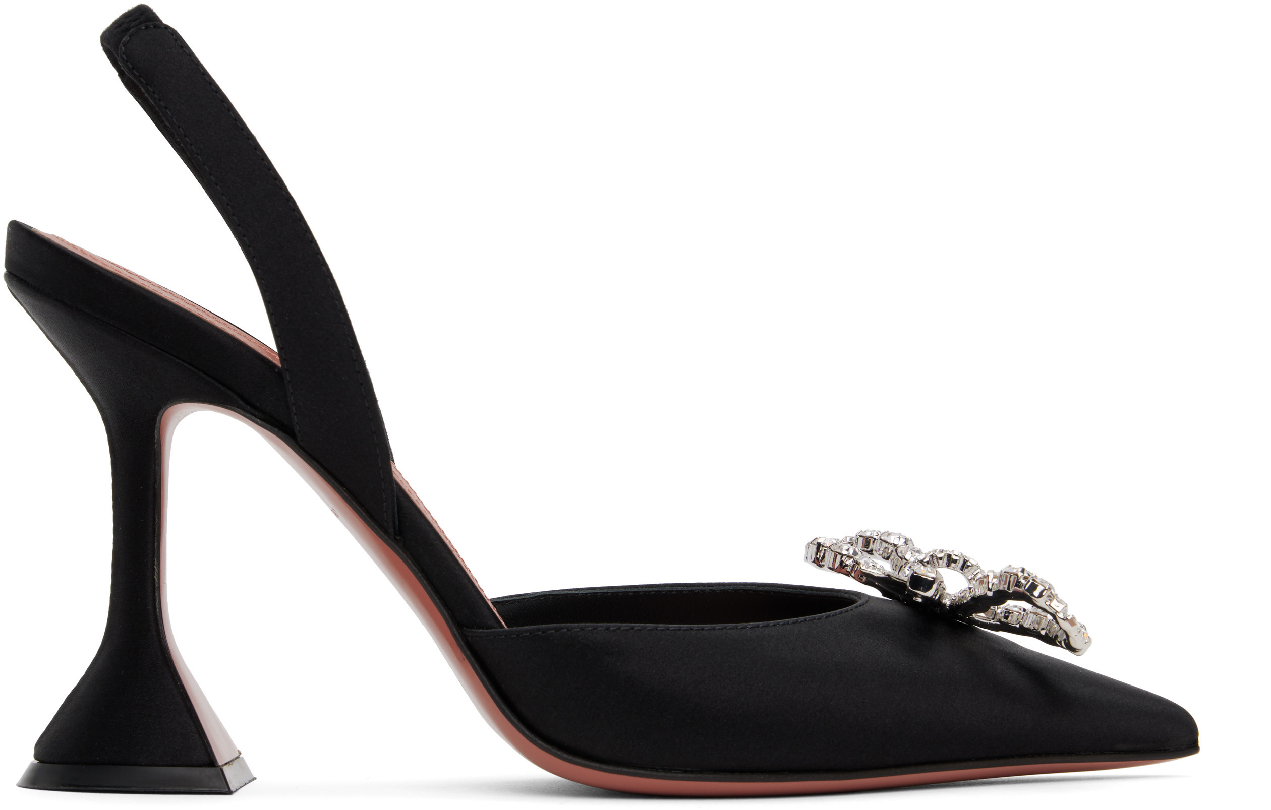 Amina Muaddi Black Rosie Sling Heels | SSENSE