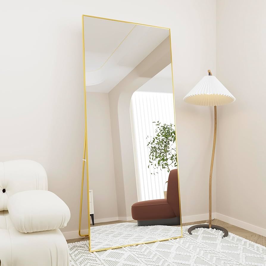 LFT HUIMEI2Y Full Length Mirror 71"x32" Standing Hanging or Leaning Against Wall Floor Mirrors Wa... | Amazon (US)
