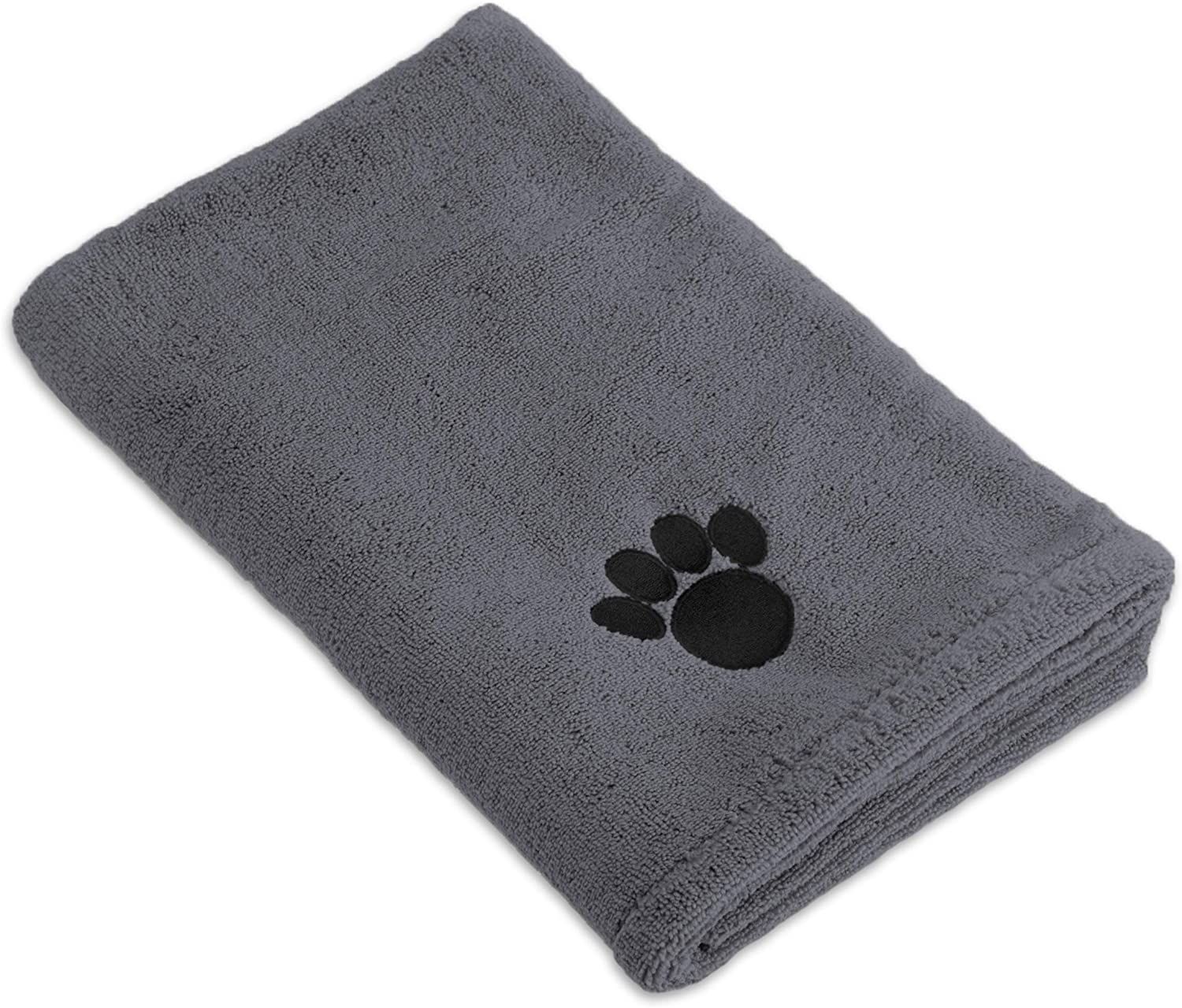 Bone Dry Pet Drying Collection Embroidered Terry Microfiber Towel | Amazon (US)