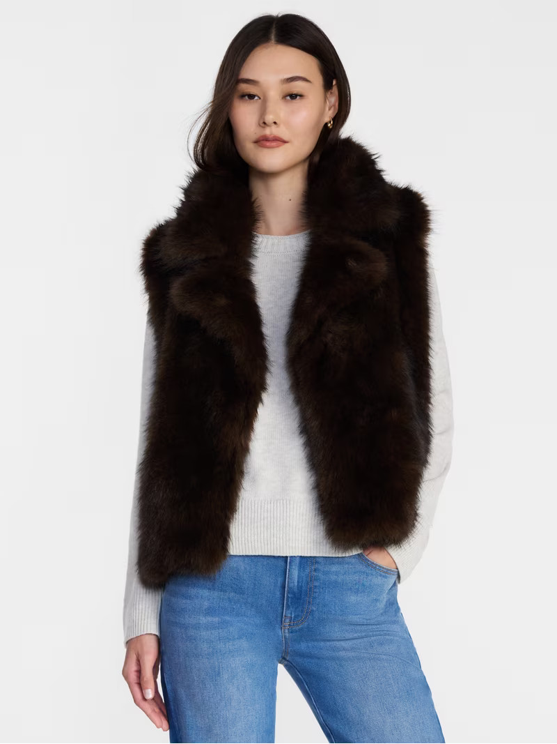 Scenario Women's Faux Fur Vest, Sizes S-3X | Walmart (US)