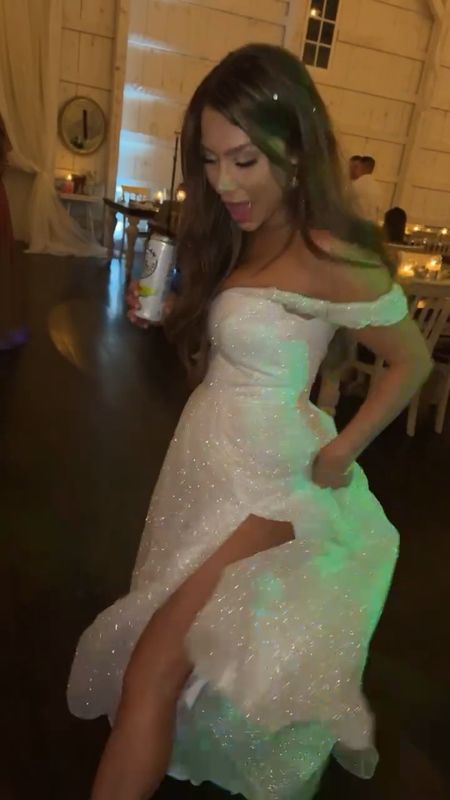 Wedding, bridal, bride, Nike, white dress, shimmer dress, glitter dress, reception dress, dress change, diy bride, 

#LTKshoecrush #LTKwedding #LTKstyletip