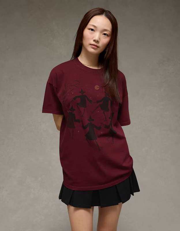AE Oversized Halloween Graphic T-Shirt | American Eagle Outfitters (US & CA)