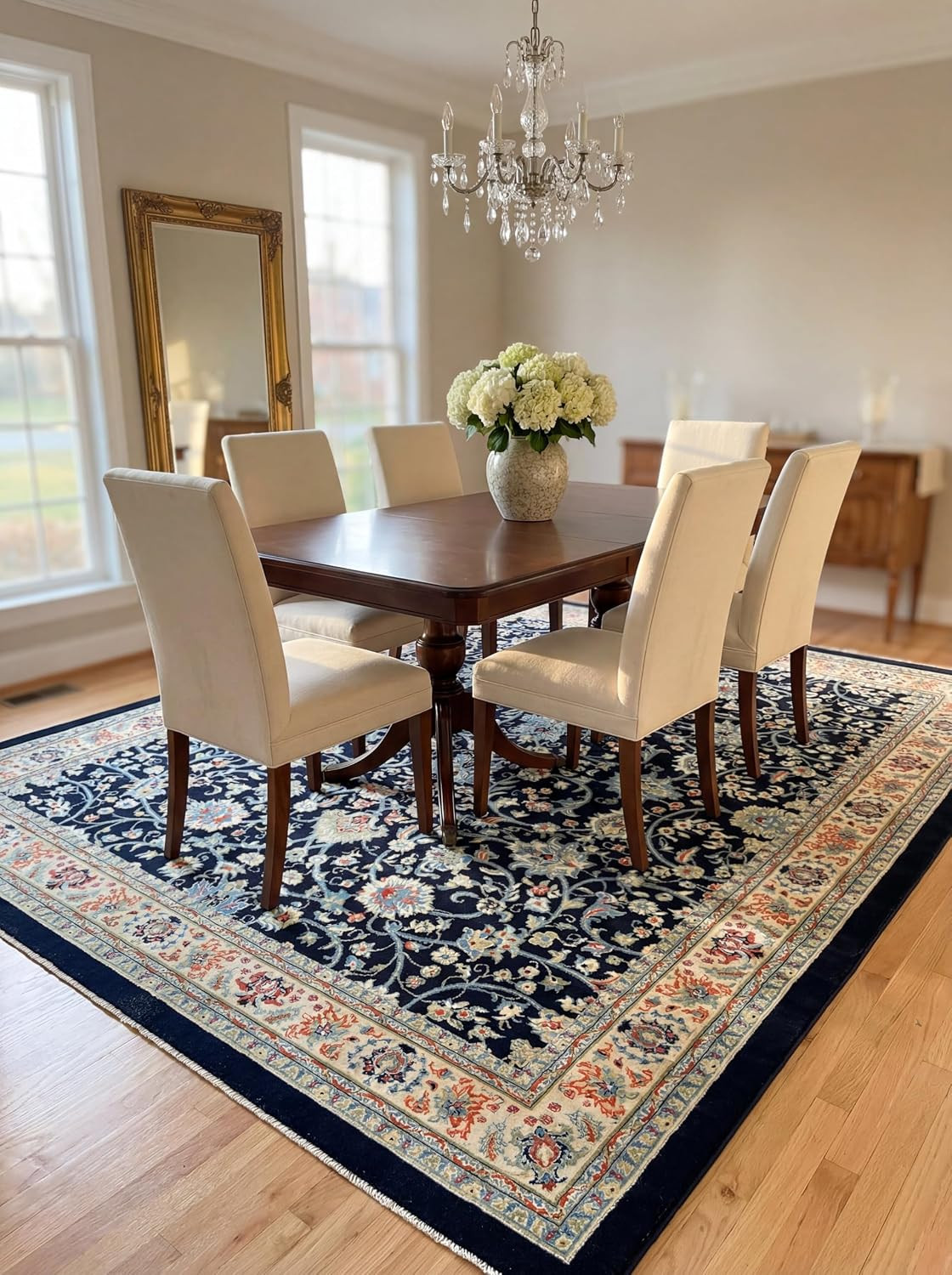 Rugs.com Yasmin Collection Rug – 8' x 10' Navy Blue Medium Rug Perfect for Living Rooms, Large Dining Rooms, Open Floorplans | Amazon (US)