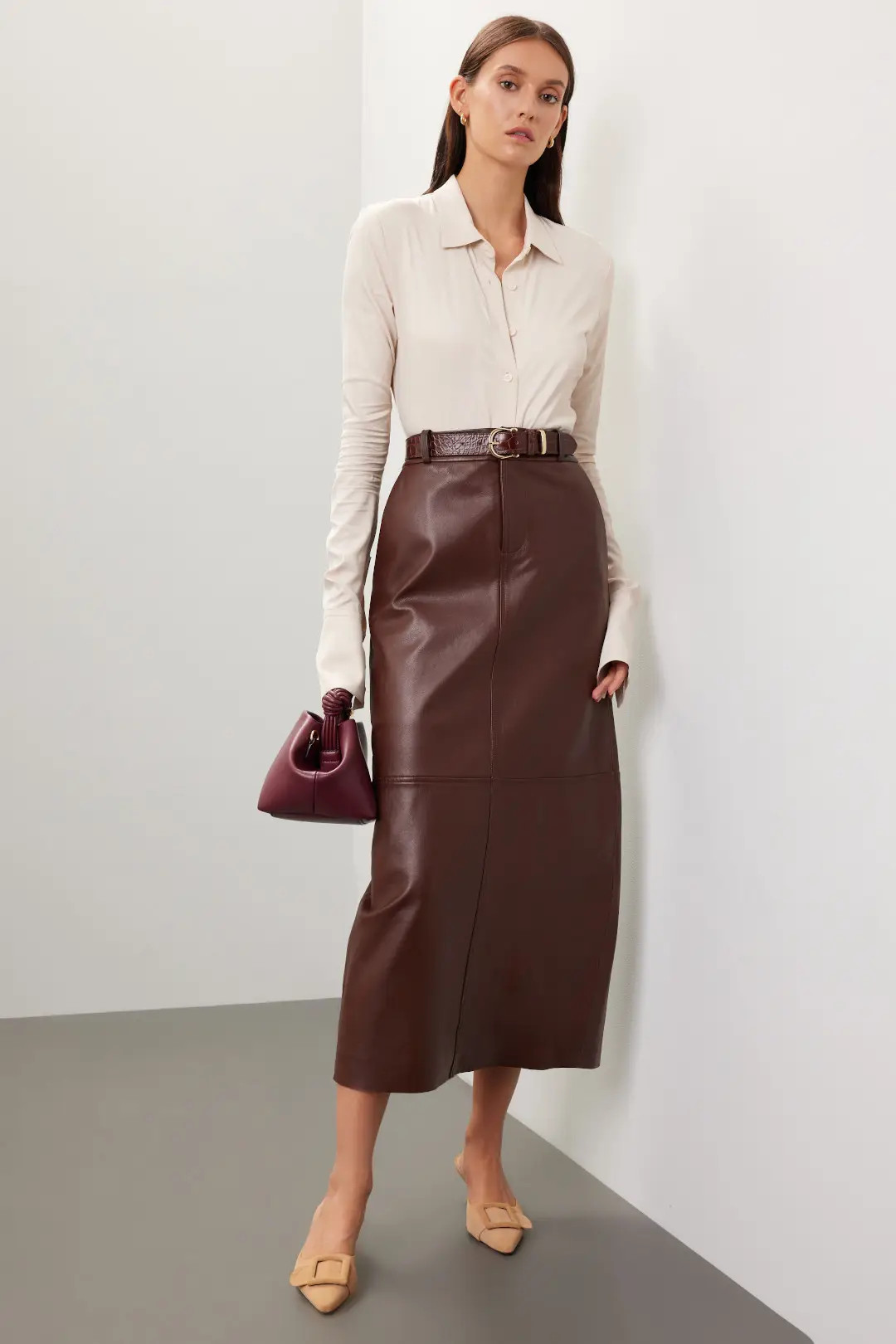 Leather Maxi Skirt | Rent the Runway