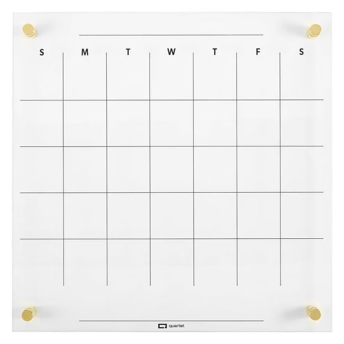Quartet 14" x 14" Glass Dry-Erase Calendar Board | Target