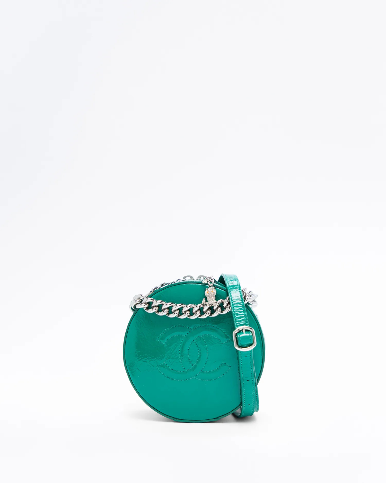 Patent Round as Earth Crossbody Bag | Vivrelle