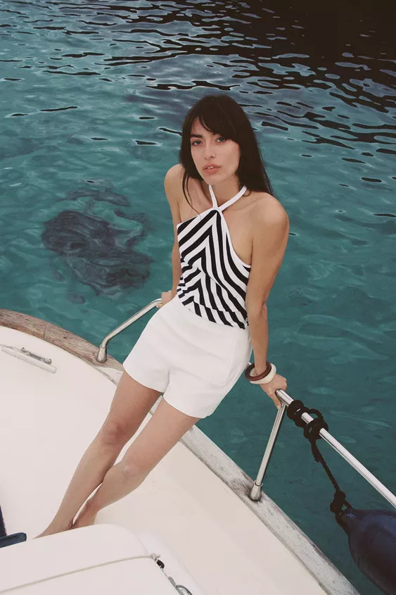 STRIPED HALTER TOP | Zara US