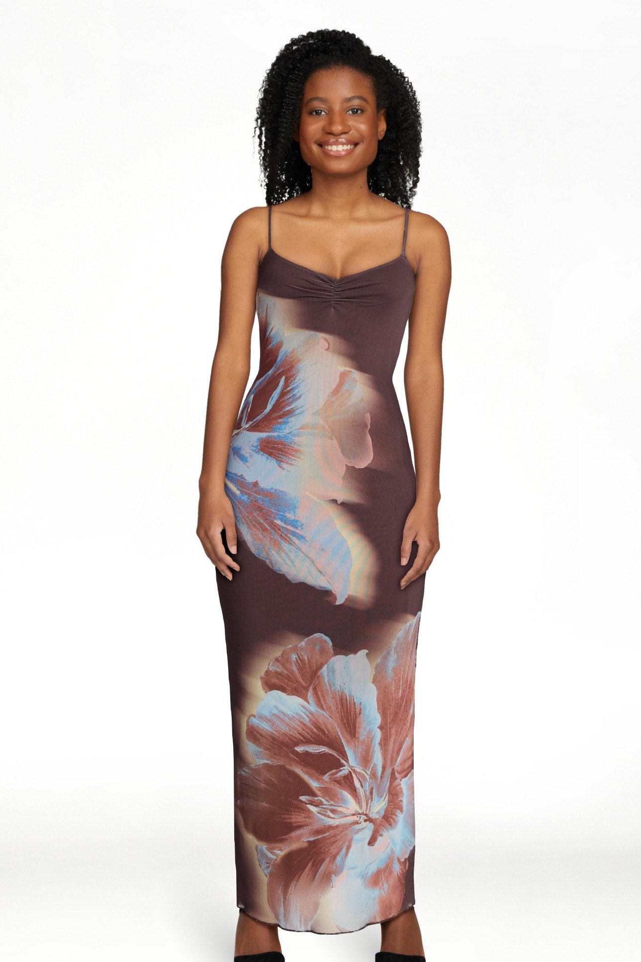 Madden NYC Women’s Floral Mesh Midi Dress, Sizes XXS-XXL | Walmart (US)