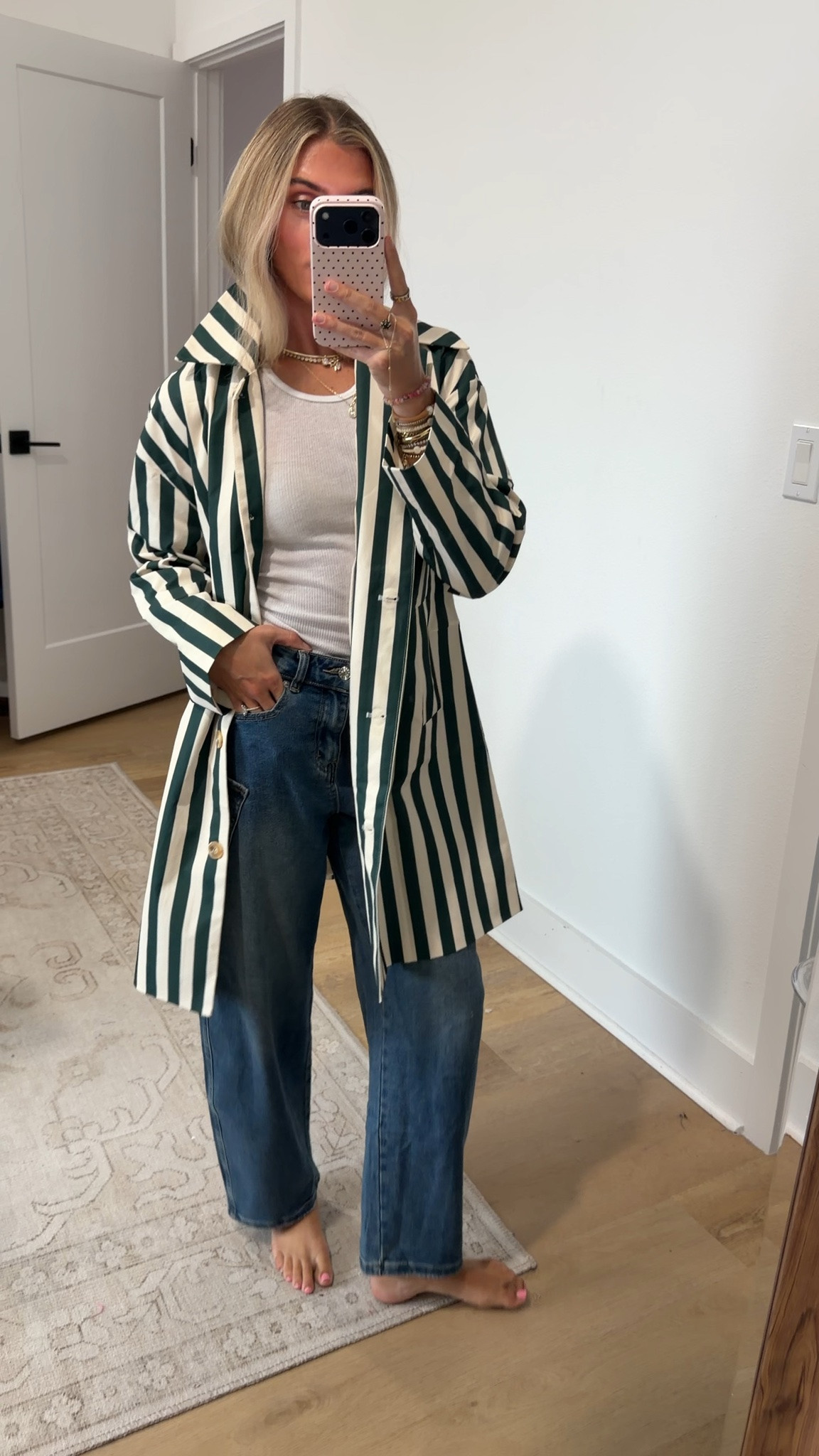 Amazon size small Tankaneo Womens Oversized Striped Long Trench Coats Windproof Fall Overcoat
Single Breasted, Lightweight, Trendy Casual, Lapel Collar, Long Sleve, Outerwear