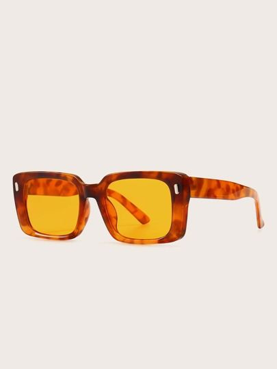 Rivet Decor Square Frame Sunglasses | SHEIN