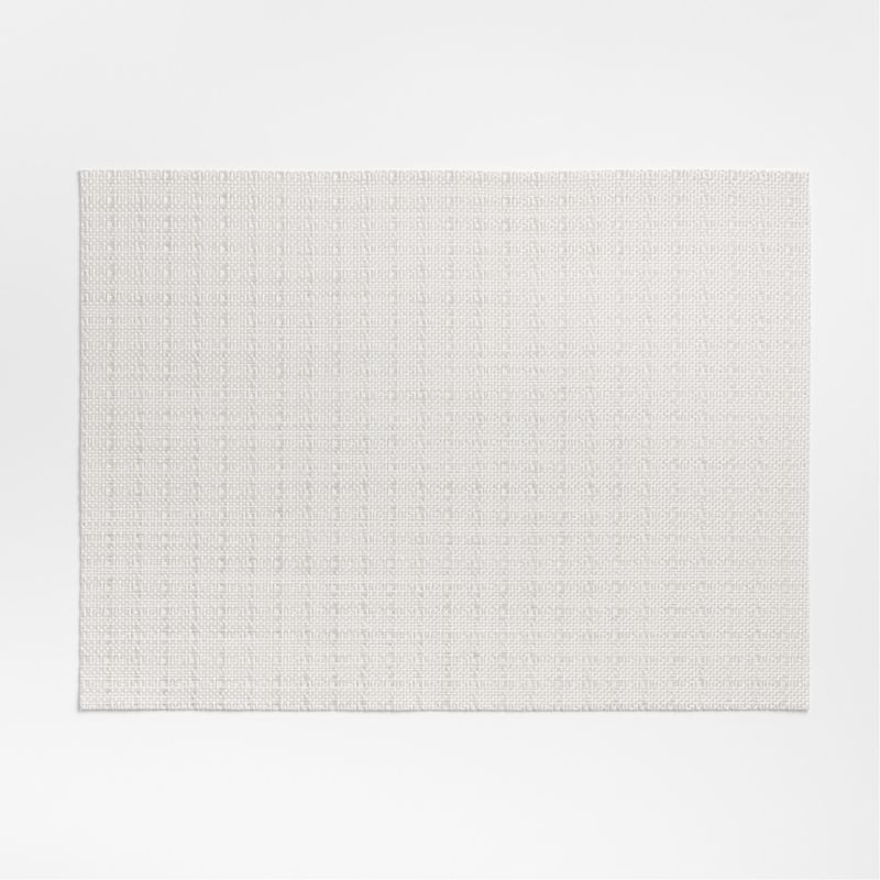 Chilewich Rectangular Folly Neutral Easy-Clean Vinyl Placemat + Reviews | Crate & Barrel | Crate & Barrel