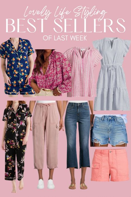 Last week’s top 10 best sellers 
Walmart pj sets
Walmart pink cargo pants 
Walmart jeans 
Amazon denim shorts 
Walmart dress 
Amazon floral top 


#LTKfindsunder50 #LTKstyletip #LTKSeasonal