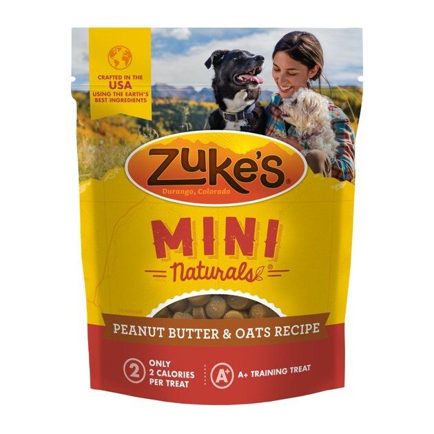 Zuke's Mini Naturals Peanut Butter & Oats Recipe Training Dog Treats, 1-lb bag | Chewy.com