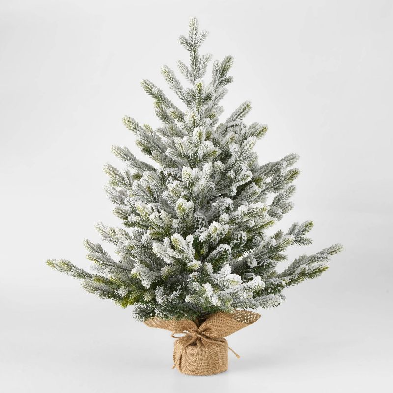 2.5&#39; Unlit Flocked Glittered Balsam Fir Potted Artificial Christmas Tree - Wondershop&#8482; | Target