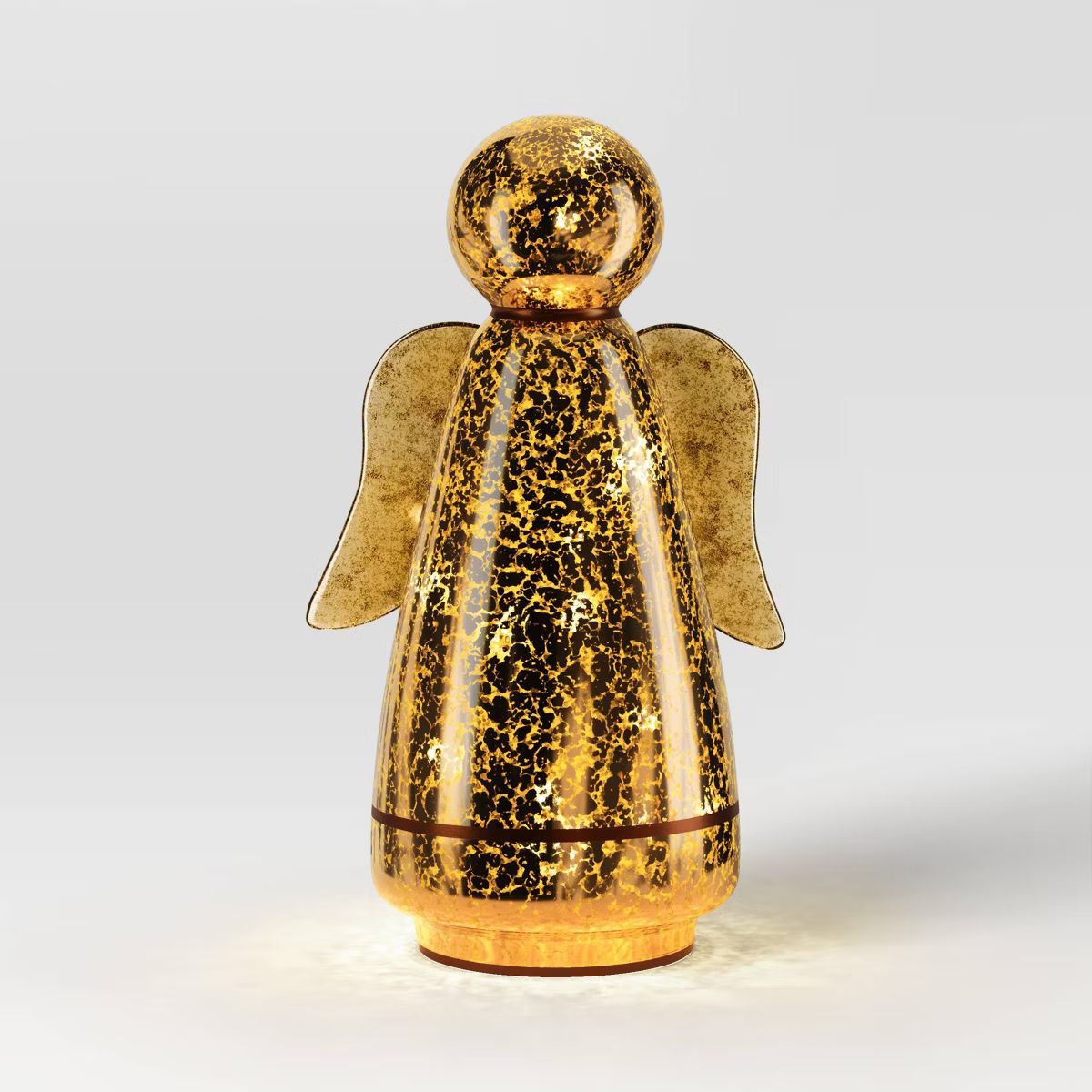 Lit Mercury Style Glass Angel Christmas Figurine - Wondershop™ Gold | Target