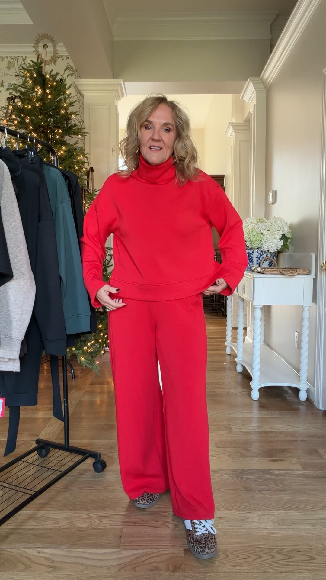 @spanx 30% off cyber sale 
Get your orders in! 
Track pants size medium petite 
Turtleneck size medium 

#LTKCyberWeek #LTKOver40 #LTKTravel